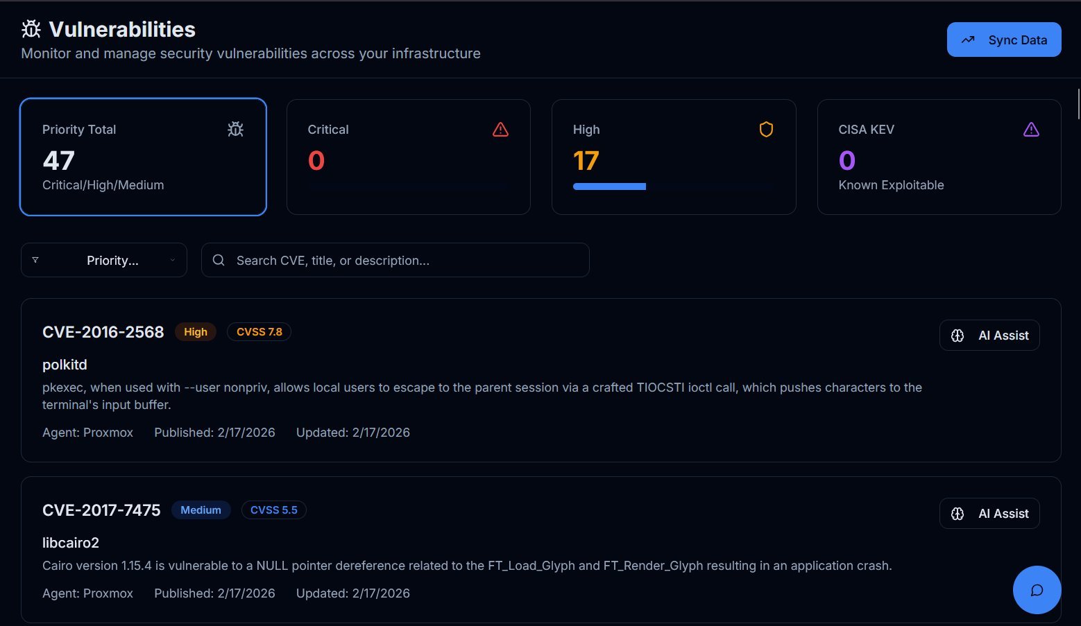 Vulnerability Management Dashboard